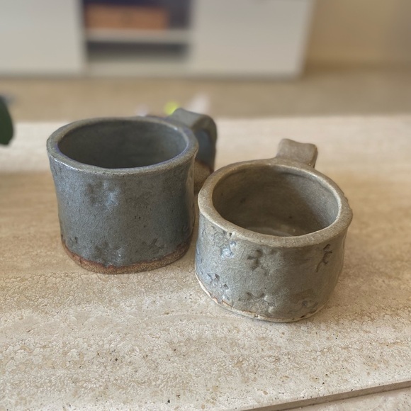 Lucero D.P. Ceramic Pottery Glazed Oversized Coffee Mugs X2 - Picture 1 of 13